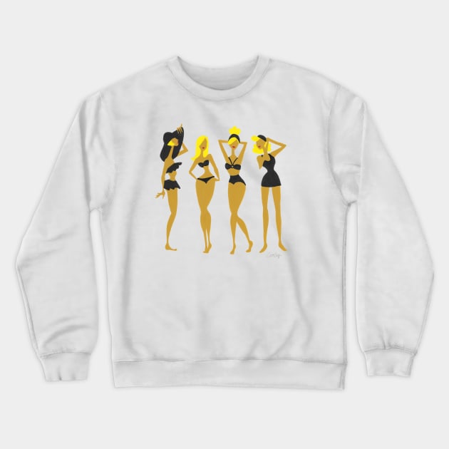 Bombshells - Black Crewneck Sweatshirt by CatCoq